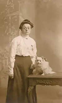 Woman with Long Hair Chihuahua