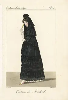 Divers Prints: Woman of Madrid, Spain, 19th century