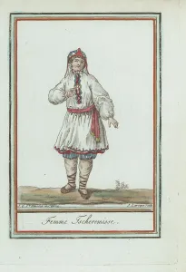 Gaiters Prints: Woman of the Mari people