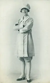 Woman in masculine costume