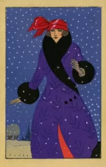 Mauve Gallery: Woman in mauve at Xmas