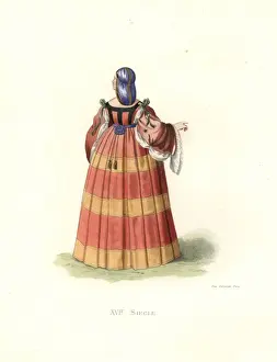 Woman of Milan, 16th century, in voluminous