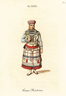 Fringe Prints: Woman of the Moksha Mordvins people, 18th century