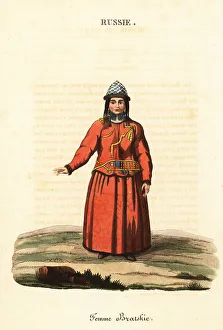 Librairie De Gide Fils Prints: Woman of the Mongolic Buryats people, 18th century