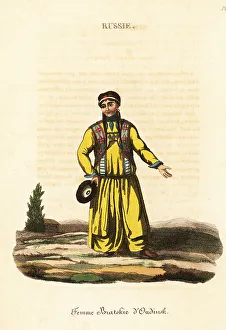 Translator Prints: Woman of the Mongolic Buyrats people, 18th century