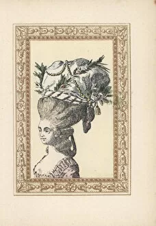 Moorish Collection: Woman in Moorish bonnet with pearls and flowers