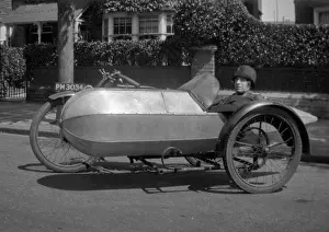 Bullet Prints: Woman in a motorbike sidecar