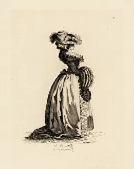 Etienne Gallery: Woman with muff, era of Marie Antoinette