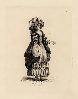 Woman with muff, era of Marie Antoinette