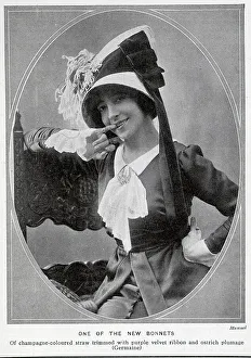 Woman in new bonnet