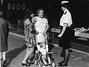 Woman police officer on duty in London