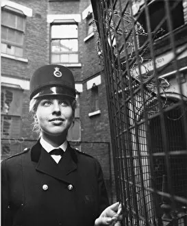 Peaked Collection: Woman police officer in Hartnell uniform, London