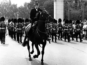 Wrought Prints: Woman police officer on horseback, London