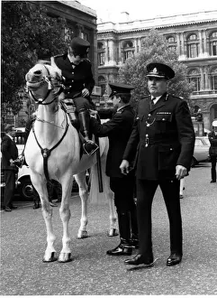 Woman police officer on horseback, London