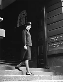 Woman police officer in new Hartnell uniform, London