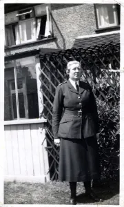 Constables Prints: Woman police officer off duty, Epsom, WW2