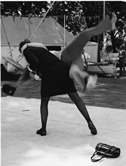 Woman police officer in self-defence exercise