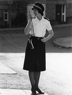 Woman police officer in updated uniform, London