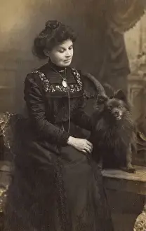 Woman with Pomeranian
