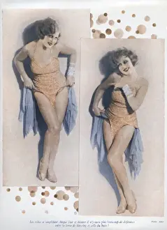 Skimpy Prints: Woman in two poses in Paris Plaisirs