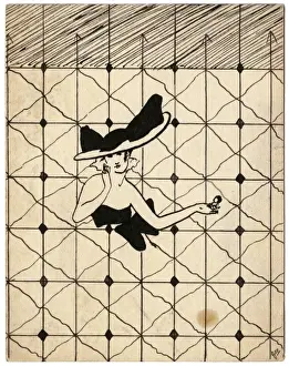Ranstead Prints: Woman on a postcard by George Ranstead