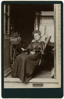 Woman reading a book
