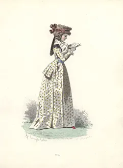 Images Dated 27th January 2019: Woman reading a book, era of Marie Antoinette