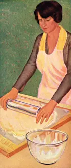 Pastry Prints: Woman rolling pastry