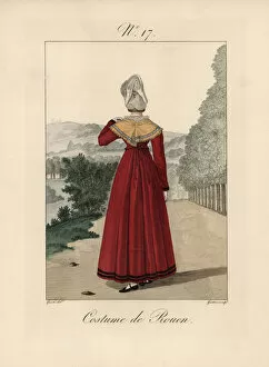 Woman of Rouen wearing an elegant bavolet with