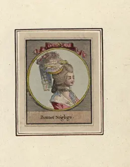 Coeffures Prints: Woman in a rumpled bonnet, 1783