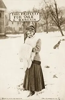 Bargain Prints: Woman selling house