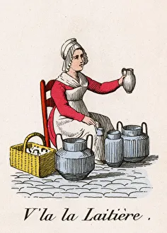 Images Dated 7th June 2018: WOMAN SELLING MILK
