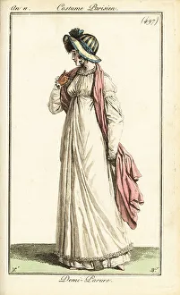Carle Vernet Prints: Woman in semi-formal wear, Paris, 1803