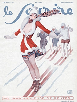 Admirer Gallery: Woman skier and her admires