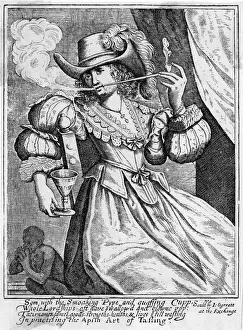 Smoker Gallery: Woman smoking pipe