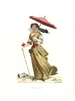 Lechevallier Prints: Woman in summer clothes, France, 17th century