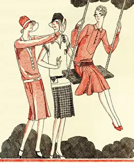 Woman on a swing