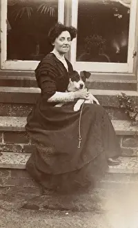 Woman with her Terrier