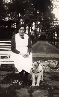Woman with Terrier in the park