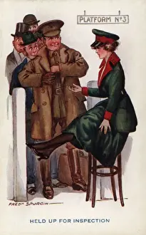 Inspection Prints: Woman Ticket Collector WW1
