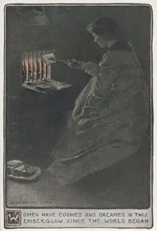 Woman Toasts at Grate