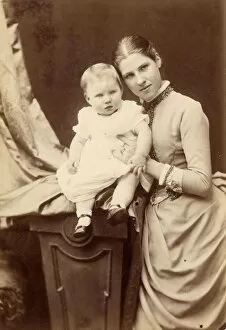 Woman and toddler in a studio photo