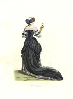 Woman in town costume, 17th century, from a
