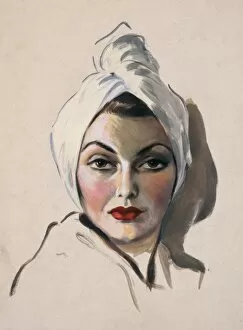 Images Dated 3rd February 2012: Woman in turban by David Wright