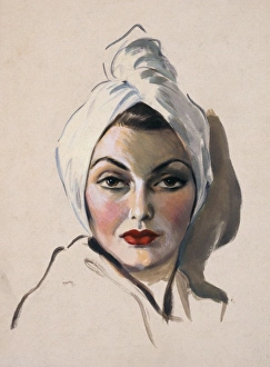 Images Dated 3rd February 2012: Woman in turban by David Wright