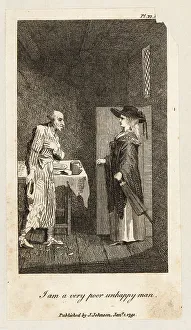 Translation Prints: A woman visits the home of a miser, 18th century