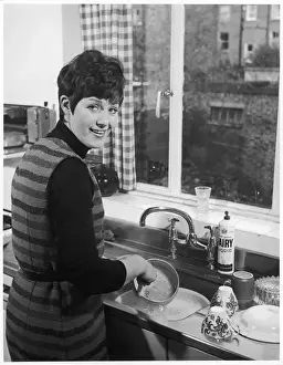 Sleeveless Prints: Woman Washing Up / 1960S
