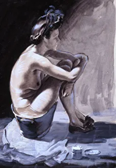 Clean Collection: Woman washing by David Wright