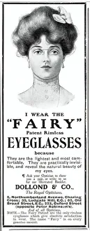 Optician Prints: Woman wearing patent Fairy eyeglasses