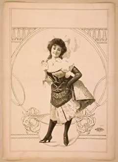Skirted Prints: Woman wearing short skirted dress with hands on hips and fea